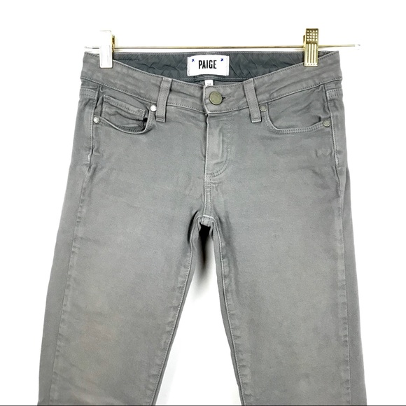Paige Skyline Skinny Gray Stretch Jeans size 24 - Picture 3 of 7